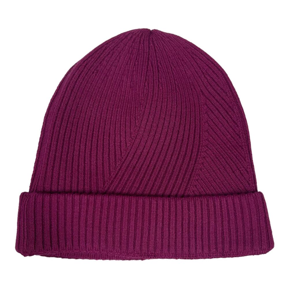 Lululemon Crazy Cozy Beanie Hat Deep Fuchsia Wool Blend Warm Winter Ski Active - Picture 3 of 5